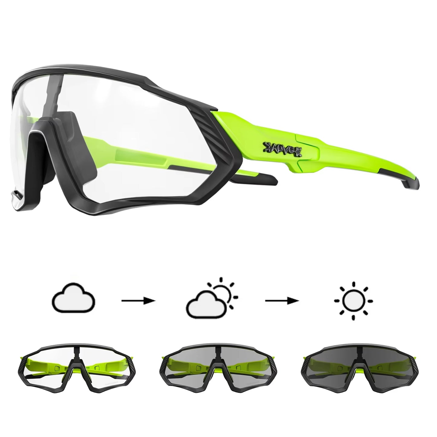 Photochromic Cycling Glasses Men Women Mountain Bike Sunglasses Clear MTB Bicycle Riding