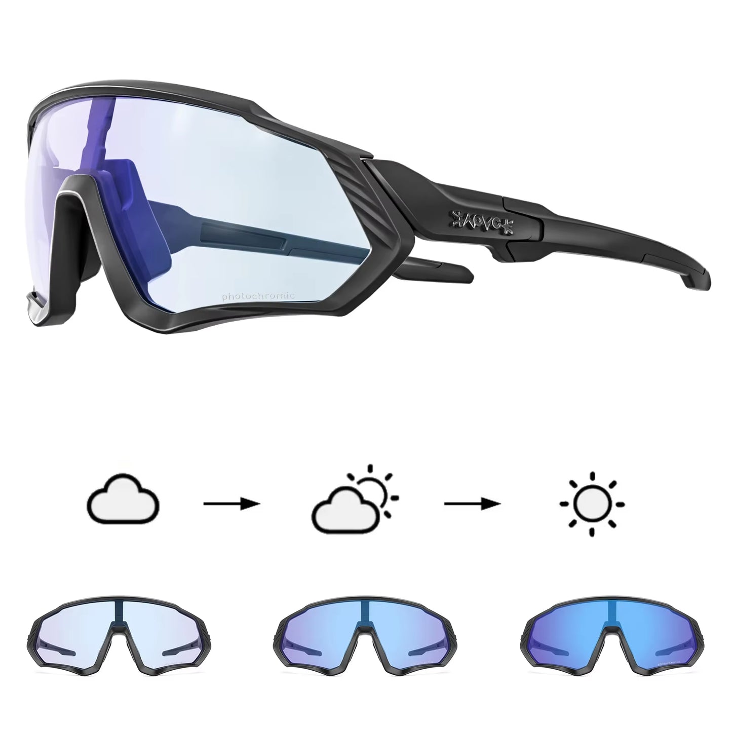 Photochromic Cycling Glasses Men Women Mountain Bike Sunglasses Clear MTB Bicycle Riding