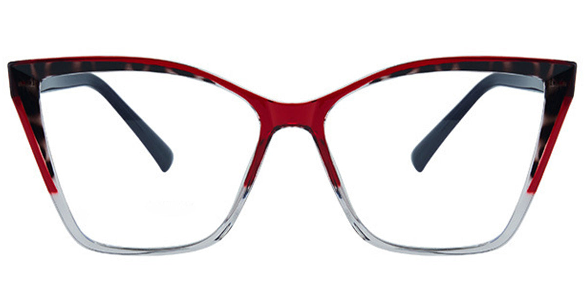 Cat Eye Frame – Pattern-Red Stylish and Comfortable Eyewear F5105-2