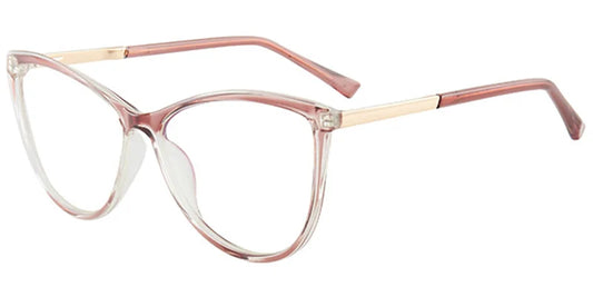 Cat Eye Pink Oversized Trendy F2874-5 Medium frame