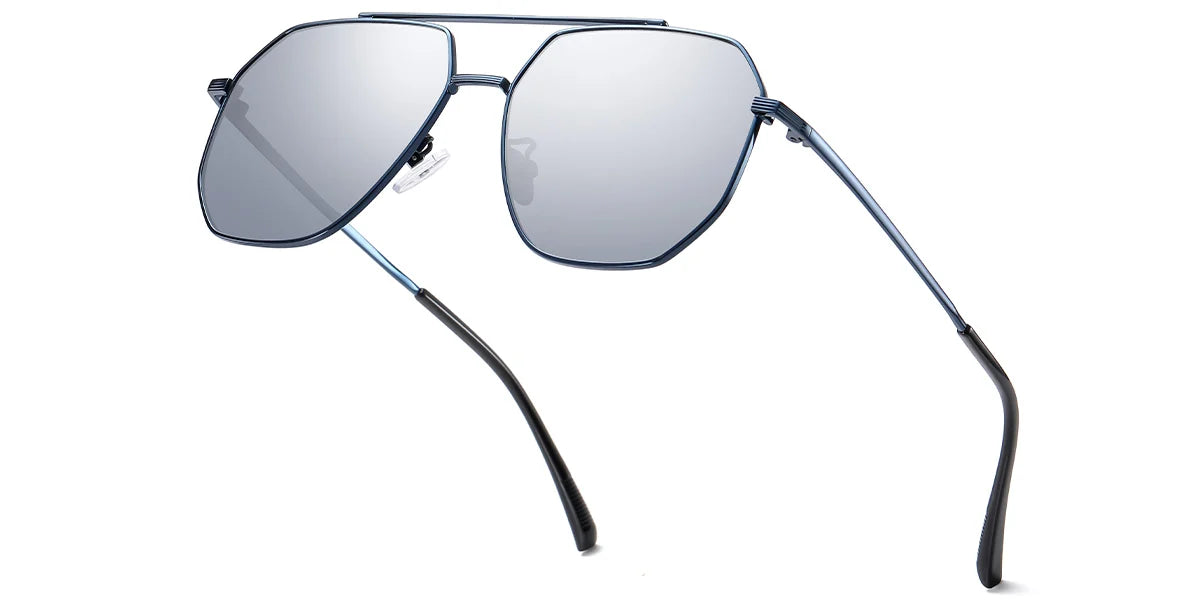 Aviator Sunglasses Blue+Mirrored Silver Polarized SG4744-2