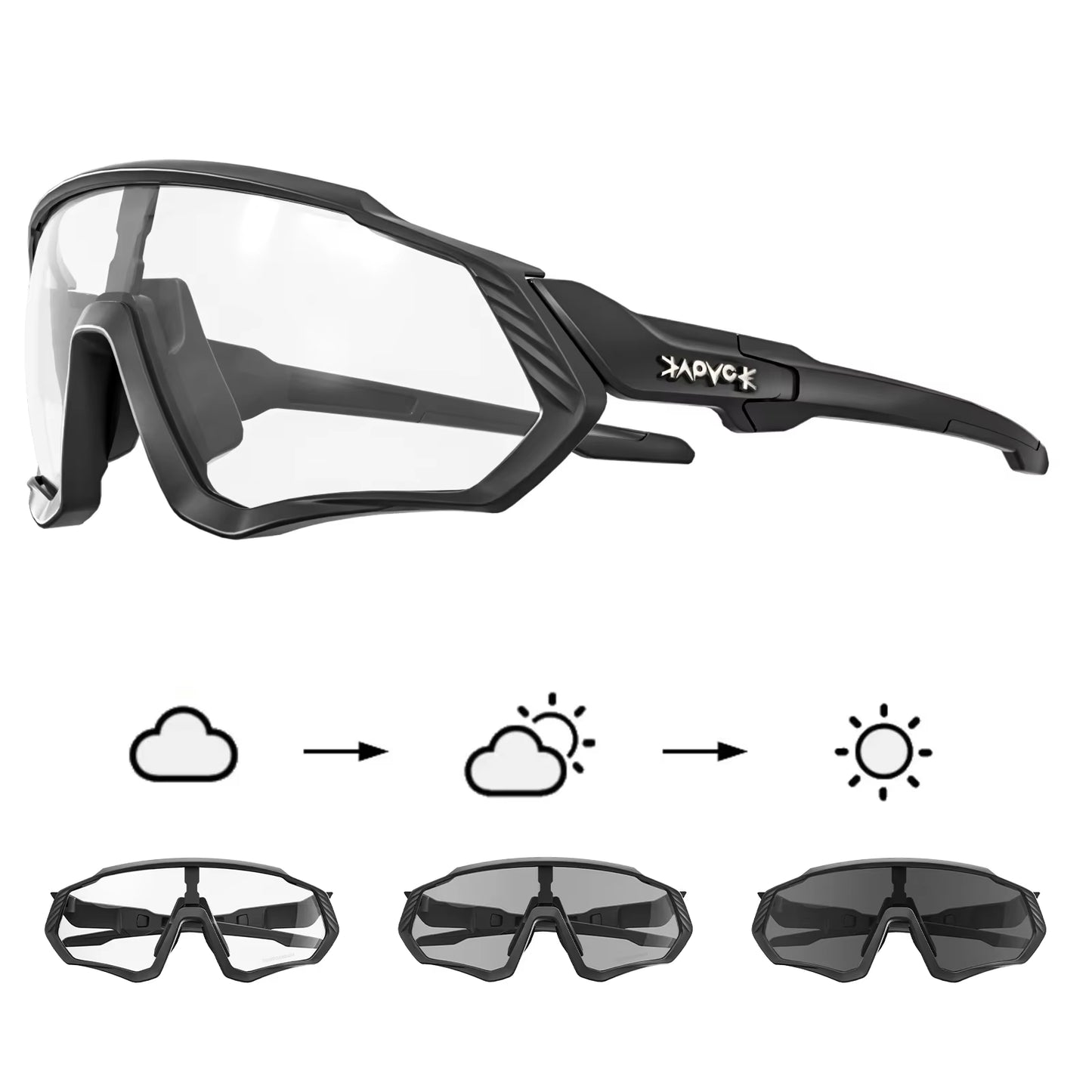 Photochromic Cycling Glasses Men Women Mountain Bike Sunglasses Clear MTB Bicycle Riding