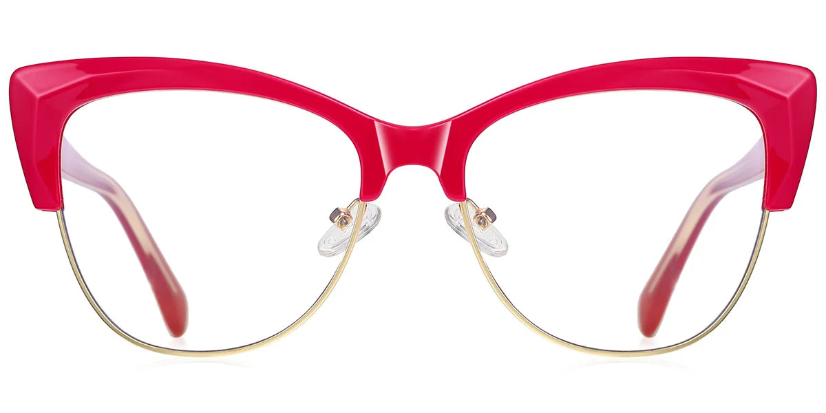 Cat Eye Stylish Frame Red EC6124-4
