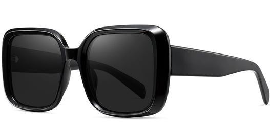 Sleek Black frame with Dark Gray Polarized Sunglasses SG6918-1
