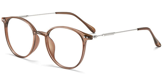 RECTANGLE BROWN FRAME WITH RX SINGLE VISON LENSES F6591-4