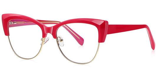 Cat Eye Stylish Frame Red EC6124-4