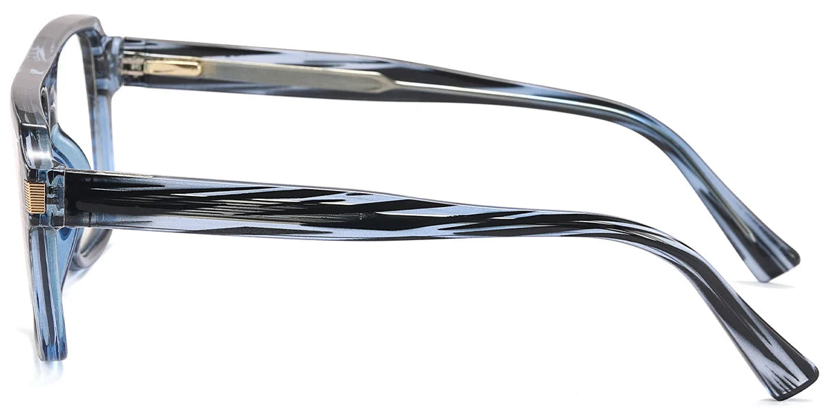 Wide Aviator glasses pattern blue – Durable 3699-5