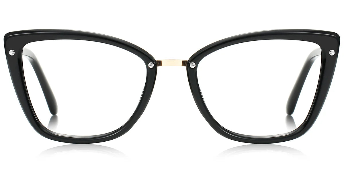 "Stylish Cat-Eye Glasses – With Blue Light, Single Vision or Progressive Lens"EC6667-1