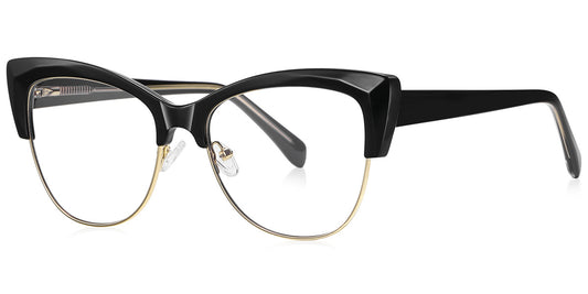 Cat Eye Stylish Frame Black EC6124-1