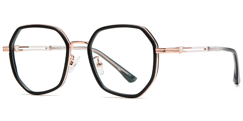 Geometric Frame unisex black-gold F3666-1
