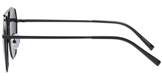 Aviator Sunglasses Black+Dark Grey Polarized SG4744-1