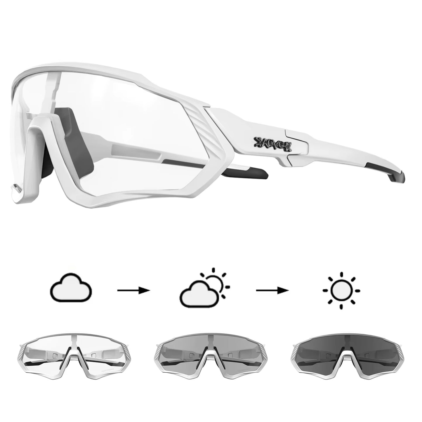 Photochromic Cycling Glasses Men Women Mountain Bike Sunglasses Clear MTB Bicycle Riding