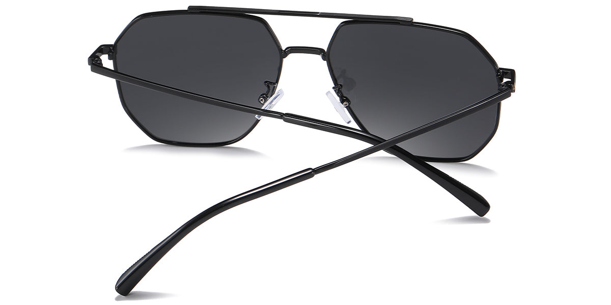 Aviator Sunglasses Black+Dark Grey Polarized SG4744-1