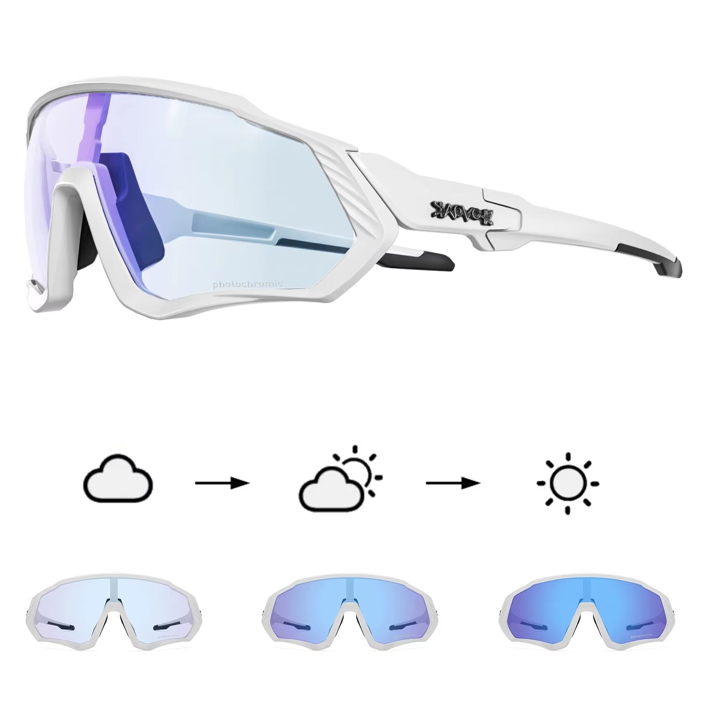 Photochromic Cycling Glasses Men Women Mountain Bike Sunglasses Clear MTB Bicycle Riding
