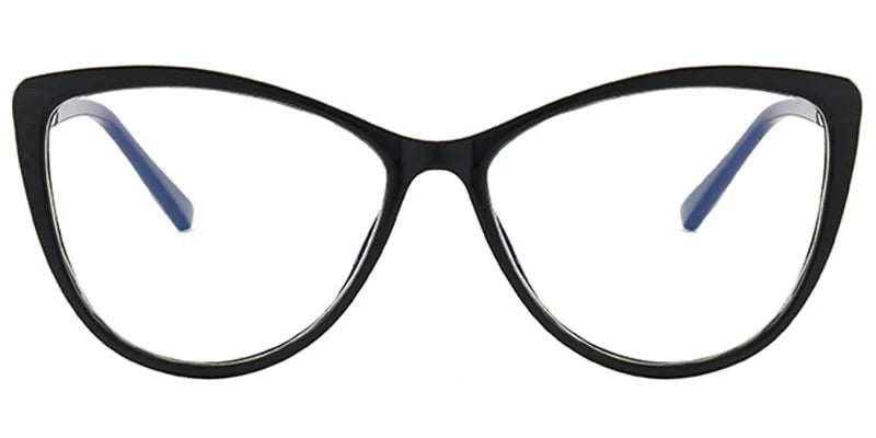 Cat Eye Frame Black Oversized F2874-1 Medium