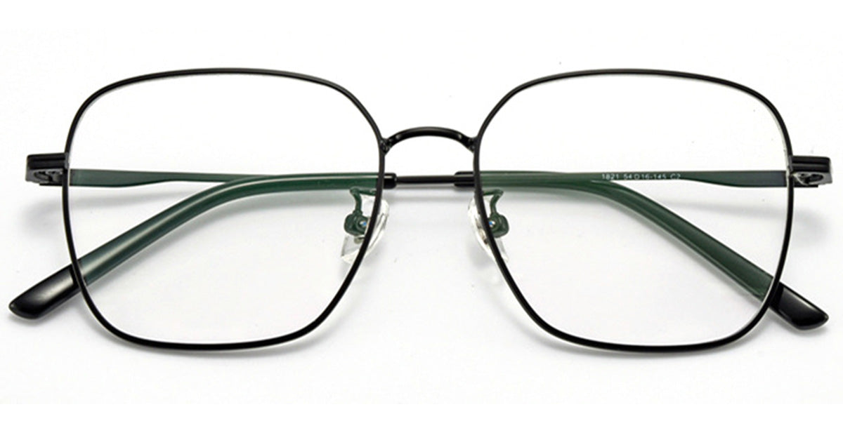 BLACK SQUARE FRAME WITH SINGLE VISON LENSES MEDIUM SIZE EC6599-1