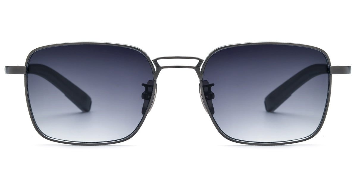 Grey+Gradient Grey Polarized Titanium Square Sunglasses SG5853-3