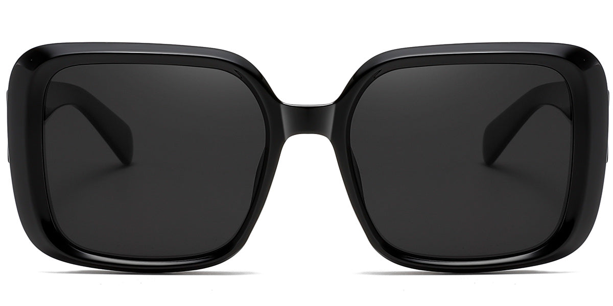 Sleek Black frame with Dark Gray Polarized Sunglasses SG6918-1