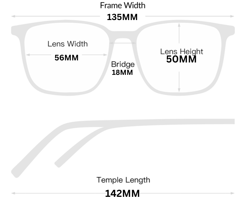 Metal Square Prescription Eyeglasses Frame – Wide Full Rim F4762-1