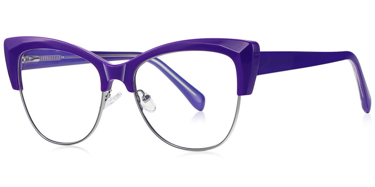 Cat Eye Stylish Frame  purple EC61245