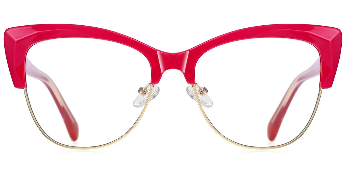 Cat Eye Stylish Frame Red   EC61244