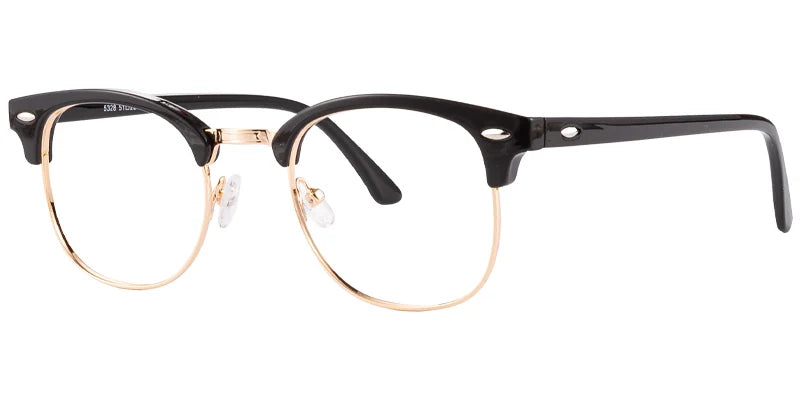 Browline Frame F15051 black and golden  – Classic Meets Contemporary Elegance Medium