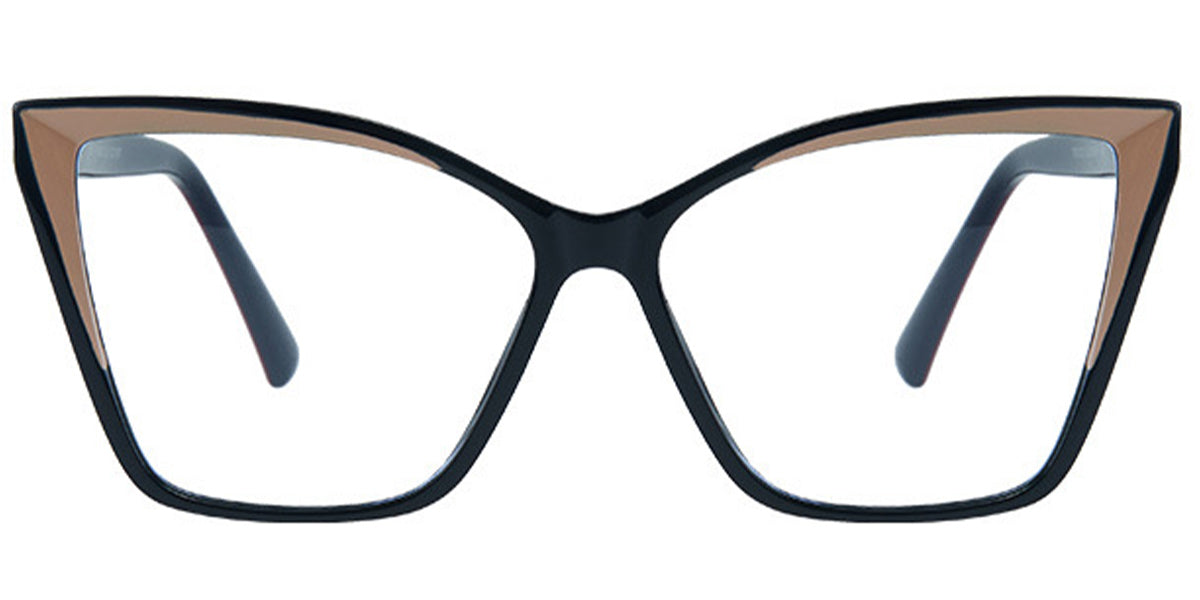 Cat Eye Frame – Pattern-Black  Stylish and Comfortable Eyewear F51055