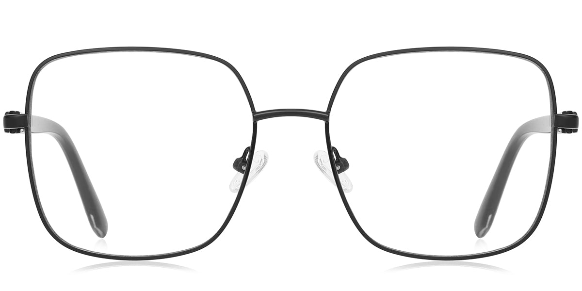 Metal Square Prescription Eyeglasses Frame – Wide Full Rim (Model F4762)