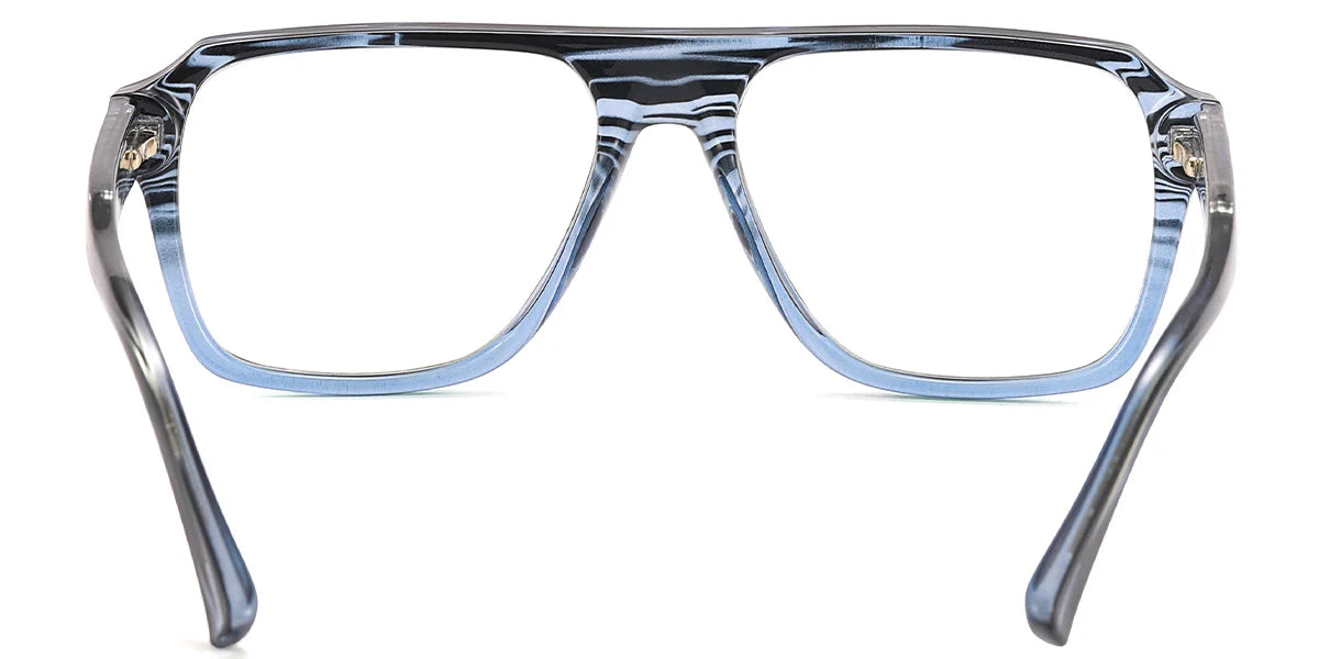 Wide Aviator glasses pattern blue  – Durable 36995