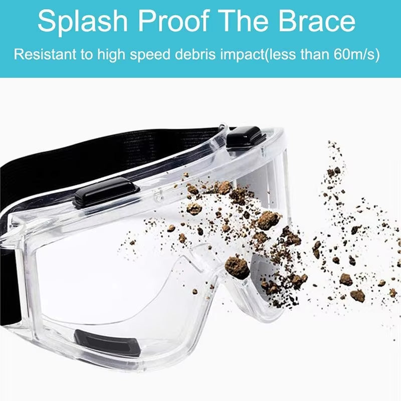 Safety Goggle anti Splash Dust Proof Work Lab Eyewear Eye Protection Industrial Research Safety Glasses Clear Lens