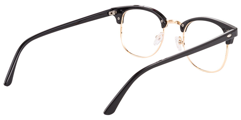 Browline Frame F15051 black and golden  – Classic Meets Contemporary Elegance Medium