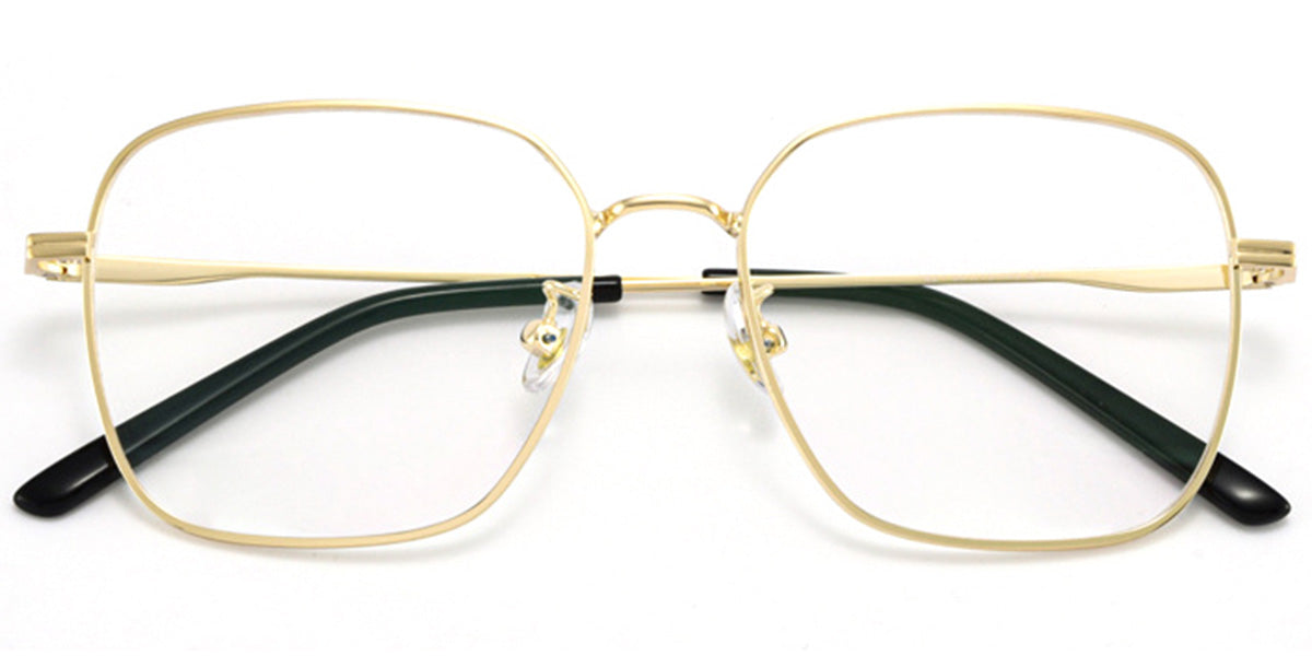 golden Square Frame  with prescription lenses Medium sized 70$ F65993