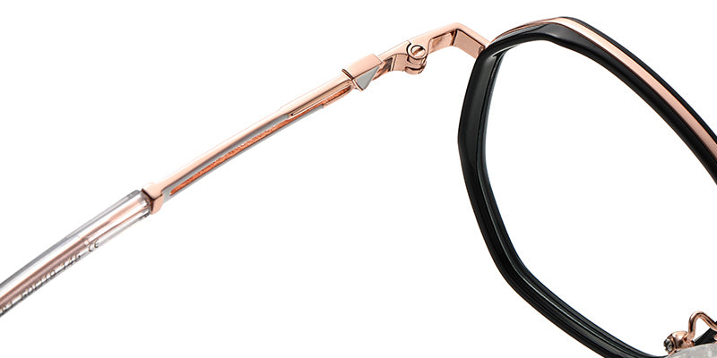 Geometric Frame unisex black-gold   F3666-1