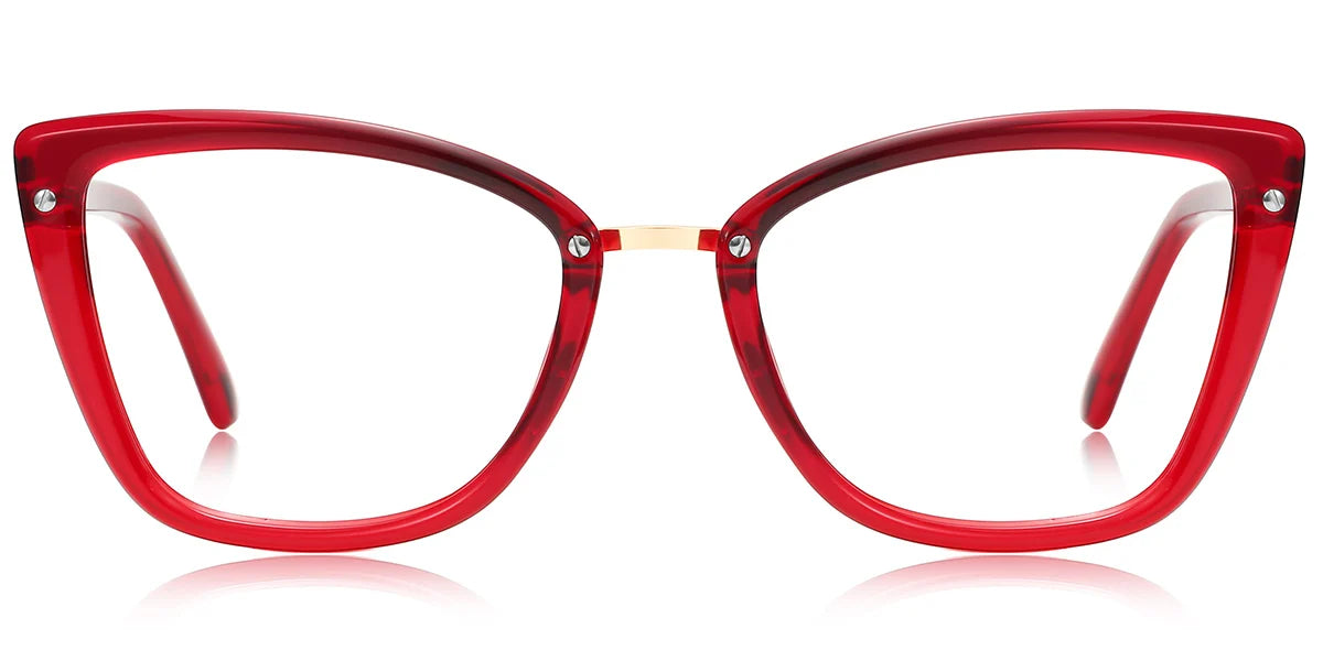 Cat-Eye Glasses  Red – EC66675