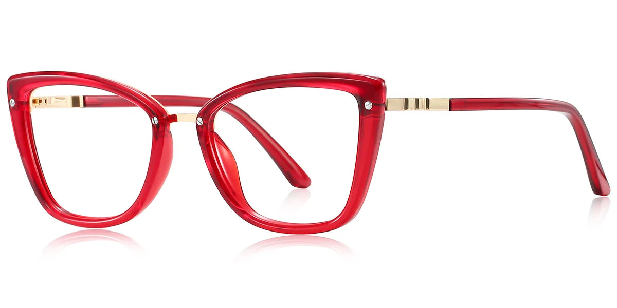 Cat-Eye Glasses  Red – EC66675