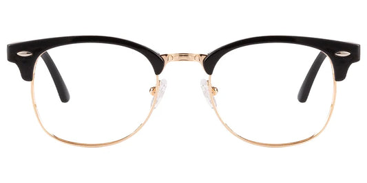 Browline Frame F15051 black and golden  – Classic Meets Contemporary Elegance Medium