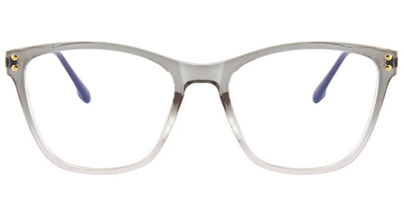 Oversized Gray Cat Eye Frame - Trendy Medium-Sized Eyewear F2874-2