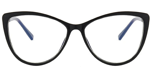 Cat Eye Frame Black Oversized  F2874-1 Medium