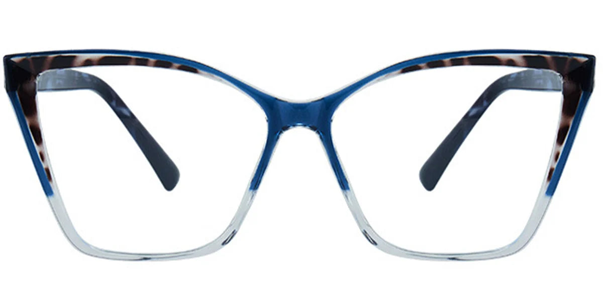 Cat Eye Frame – Pattern-Blue Stylish and Comfortable Eyewear  F5105-4