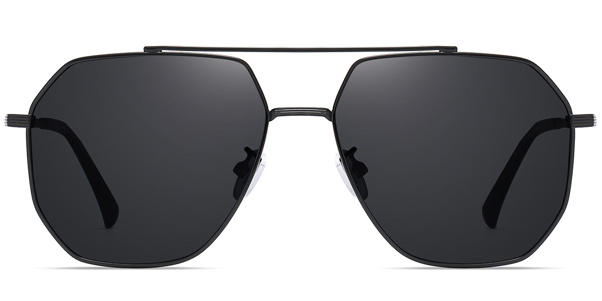 Aviator Sunglasses SG47441 Black+Dark Grey Polarized