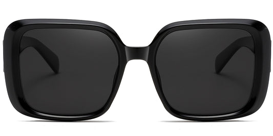 Sleek Black frame with Dark Gray Polarized  Sunglasses SG69181