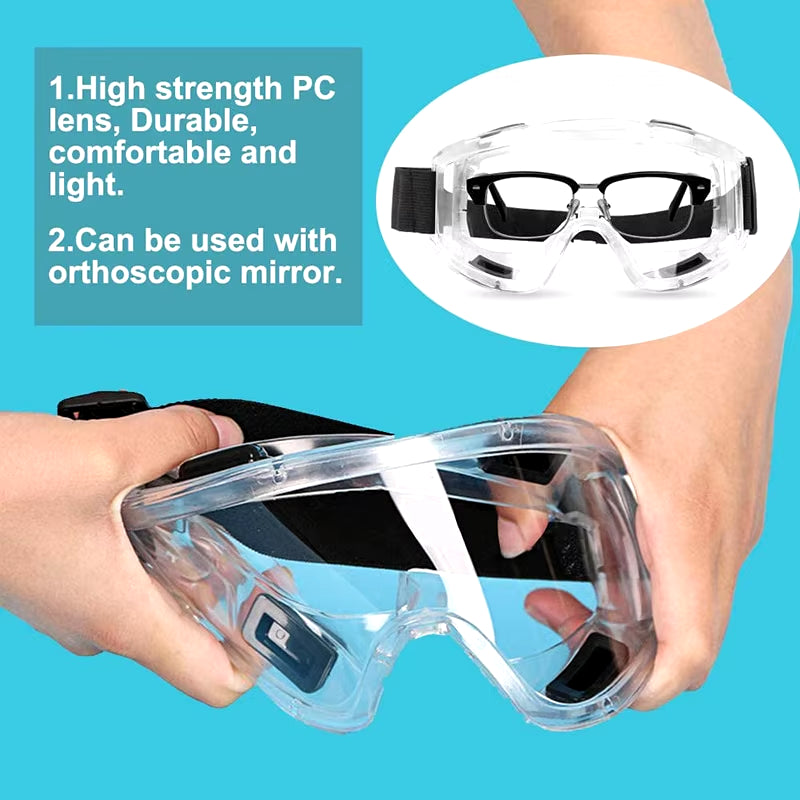 Safety Goggle anti Splash Dust Proof Work Lab Eyewear Eye Protection Industrial Research Safety Glasses Clear Lens