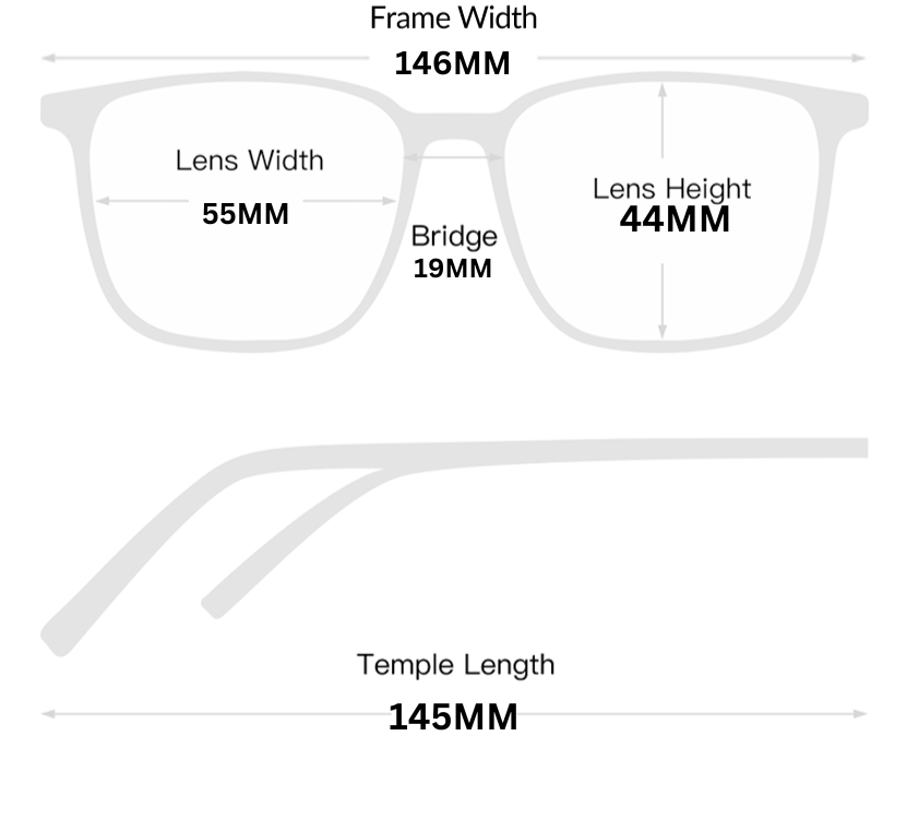 Rectangle Clip On Metal Frame EC4125