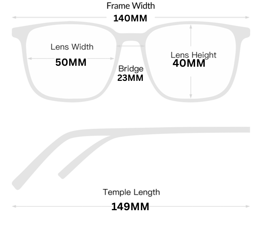 Square Full-Rim TR Frame Glasses F3831-2